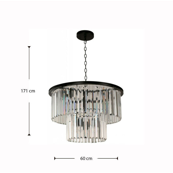 LAMP. COLGANTE NEGRO 6L E27 40W