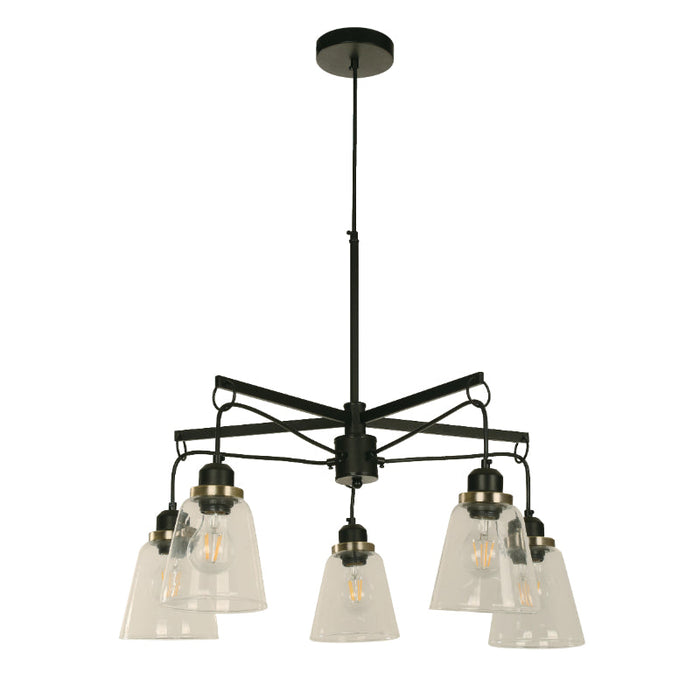 LAMP. COLGANTE NEGRO 5L E27 40W
