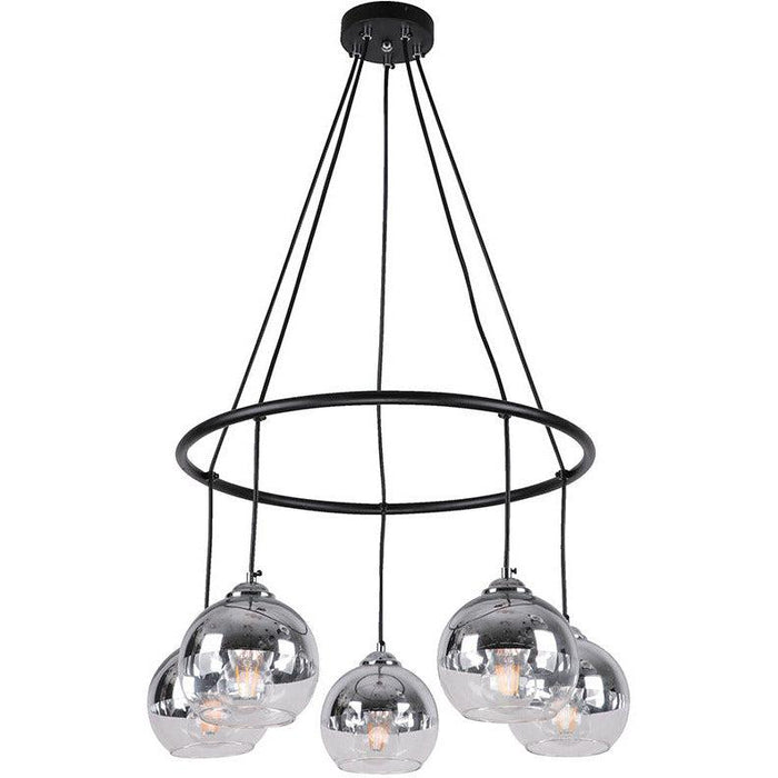 Lámpara Colgante Negro 5L E27 40W