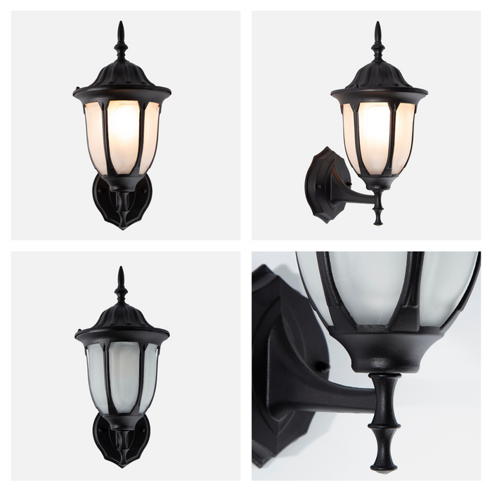 Farol Pared Moderno Negro 1 Luz E27 60w