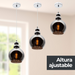 Lámpara Colgante Cromo E27 40w 1 Luz