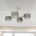Lámpara de Techo Led Cromo Gris Modern Luxe E14 10w 4 Luces
