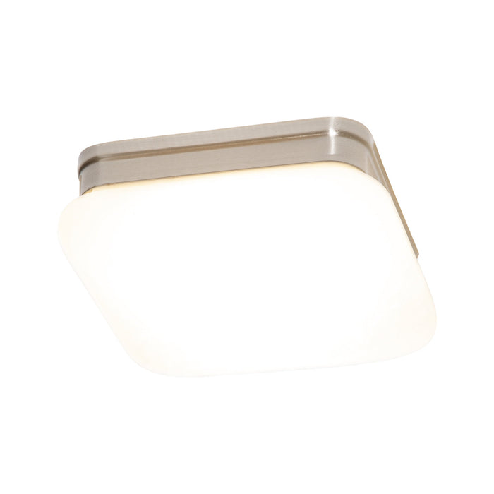 Plafón De Techo Led 17w Moderno, Níquel Satinado, Luz Cálida