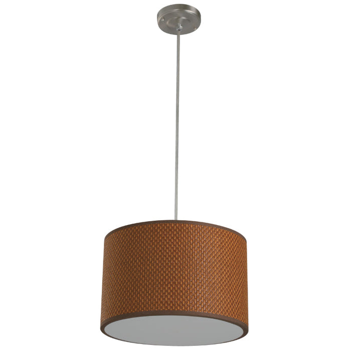 LAMP. COLGANTE NÍQUEL SATINADO 2L E27 60W