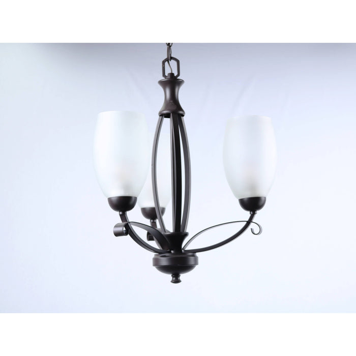 LAMP. COLGANTE BRONCE CEPILLADO 3L E27 60W