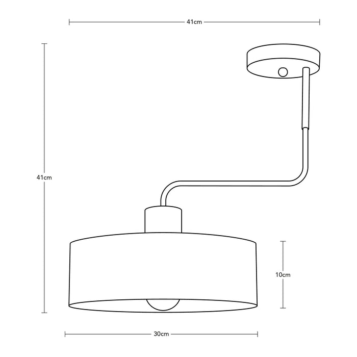 Lámpara de Techo Dark Decor Negro E27 40w 1 Luz
