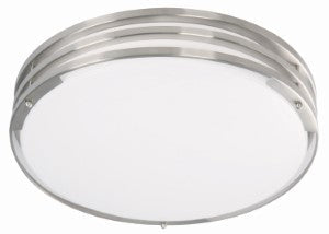 Plafón Decorativo Circular Plateado 22w T9 1 Luz