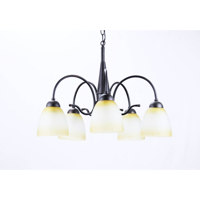 Lámpara Techo Negro 5L E27 60W