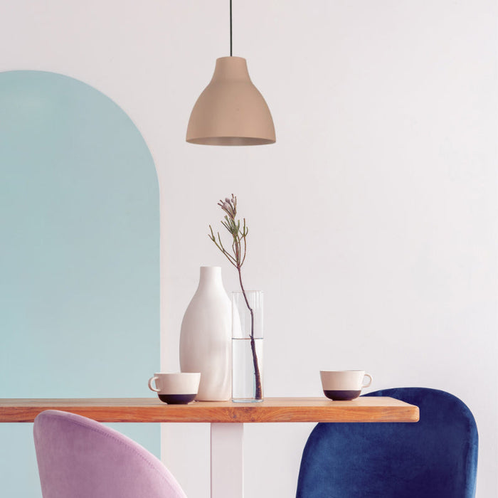 LAMP. COLGANTE ROSADO 1L E27 25W