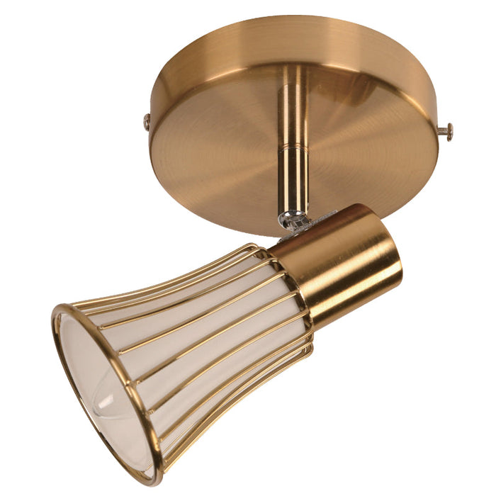 LAMP. TECHO REFLECTORA BRONCE SATINADO 1L E14 40W