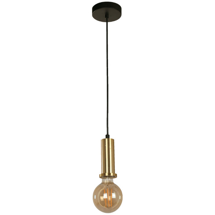 LAMP. COLGANTE DORADO 1L E27 40W