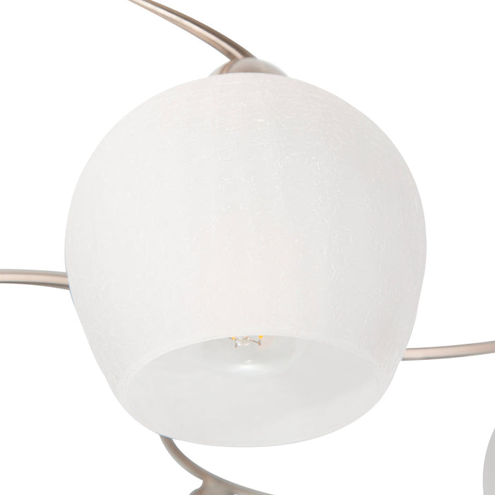 Lámpara De Techo Níquel Satinado 60w E27 4 Luces