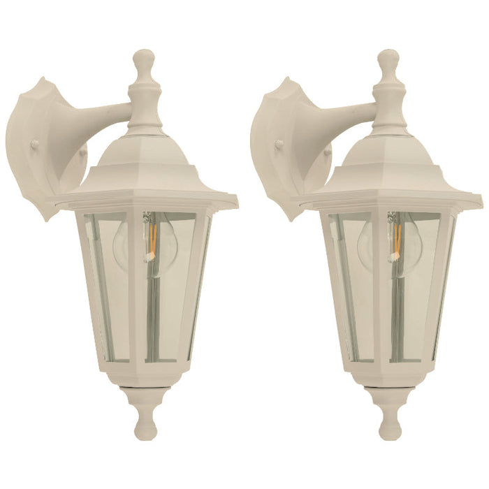 LAMP. EXT. PARED BLANCO 1L E27 40W (2 PIEZAS)