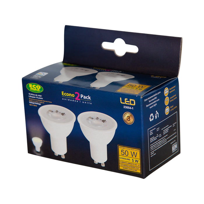 Foco LED LED Integrado 5w Dimeable Luz Cálida 3000k Socket GU10 2 set