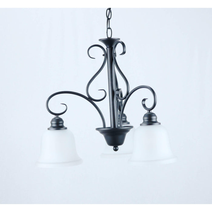 Lámpara Techo Negro 3L E27 60W