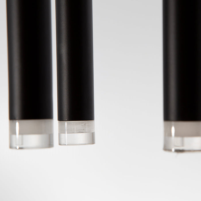 Lámpara Colgante LED Lumicentro Negro Mate 8 Luces