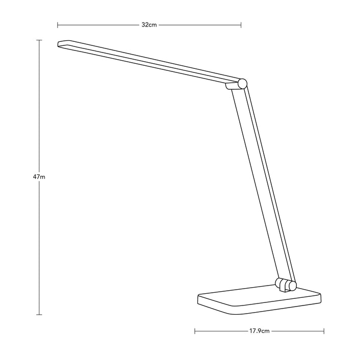 Lampara de escritorio LED negro 1 Luz 9w