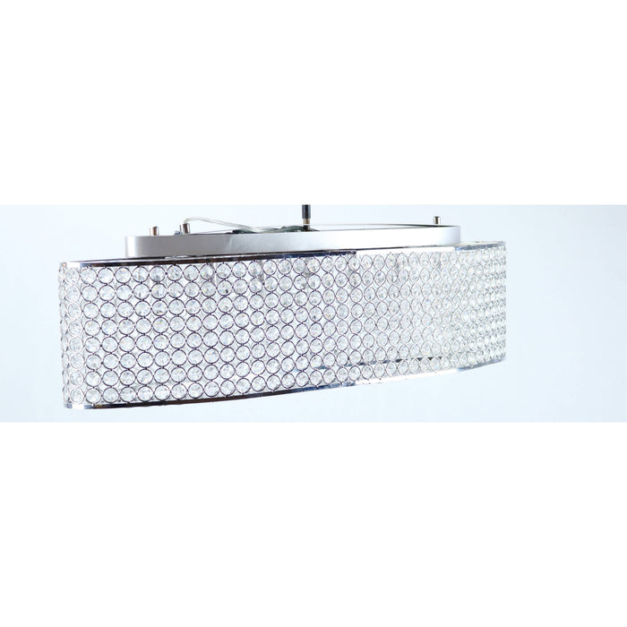 Lámpara Colgante/Techo De Cristal*5Lts*G9*40W*(B/I)*120V 60Hz*Acab. En Cromo (Convertible)