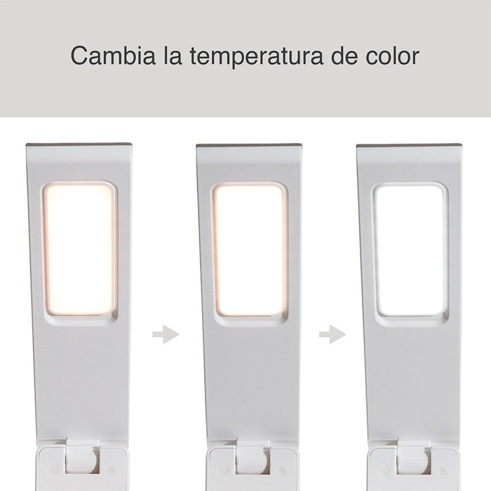 Lámpara De Escritorio Gris 6w Led Integrado 1 Luz