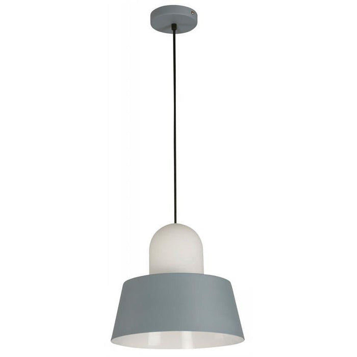 LAMP. COLGANTE GRIS 1L E27 60W