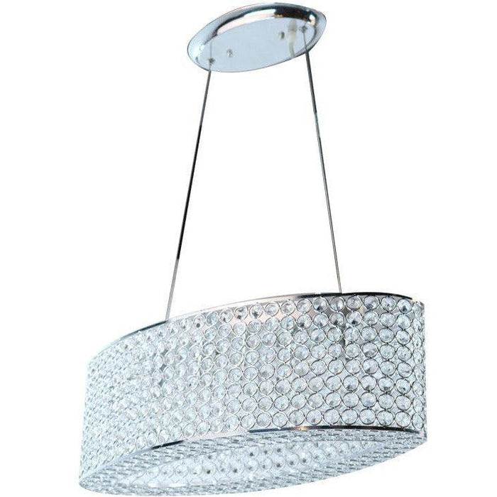 Lámpara Colgante/Techo De Cristal*5Lts*G9*40W*(B/I)*120V 60Hz*Acab. En Cromo (Convertible)