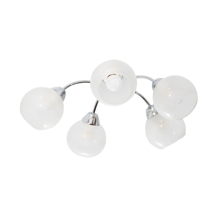 Lámpara Techo Cromo E27 40W 5 Luces