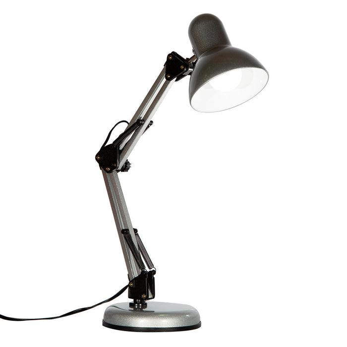Lámpara de mesa, Plata 1L E27 40W