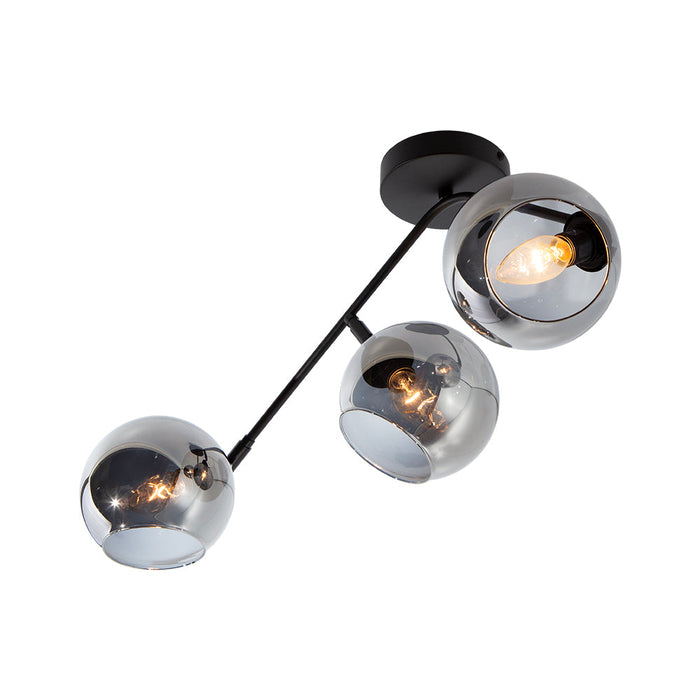 Lámpara de Techo Designers Negro 40 W E14 de 3 Luces