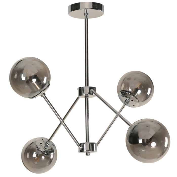 LAMP. TECHO CROMO 4L E27 40W