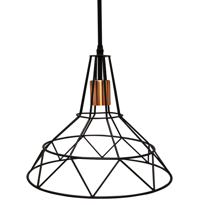 Lámpara Colgante Vintage Negro E27 60w 1 Luz