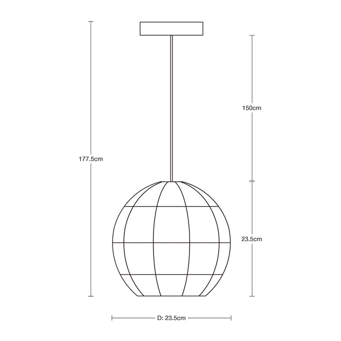 Lámpara Colgante Acabado Socket E27 40w 1 Luz