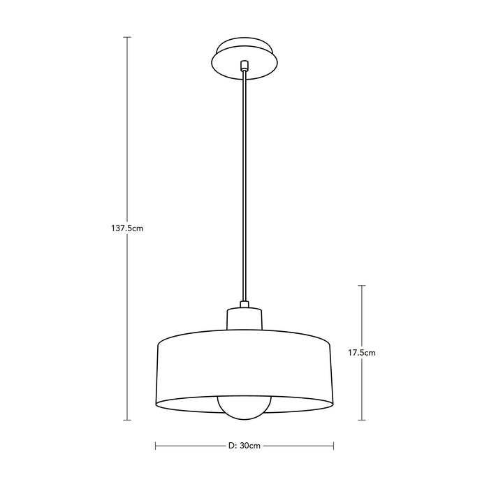 Lámpara Colgante Dark Decor E27 40w 1 Luz