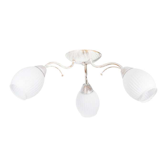 Lámpara Techo Blanco Mate E27 40W 3 Luces