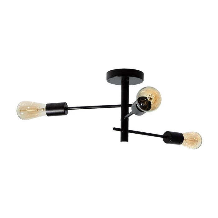 Lámpara de Techo Ike Lite Moderno Negro 40W E27 3 Luces