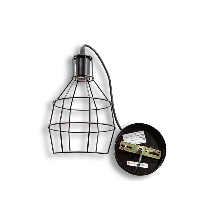 Lámpara Colgante Inlite Vintage Color Chocolate de 1 Luz