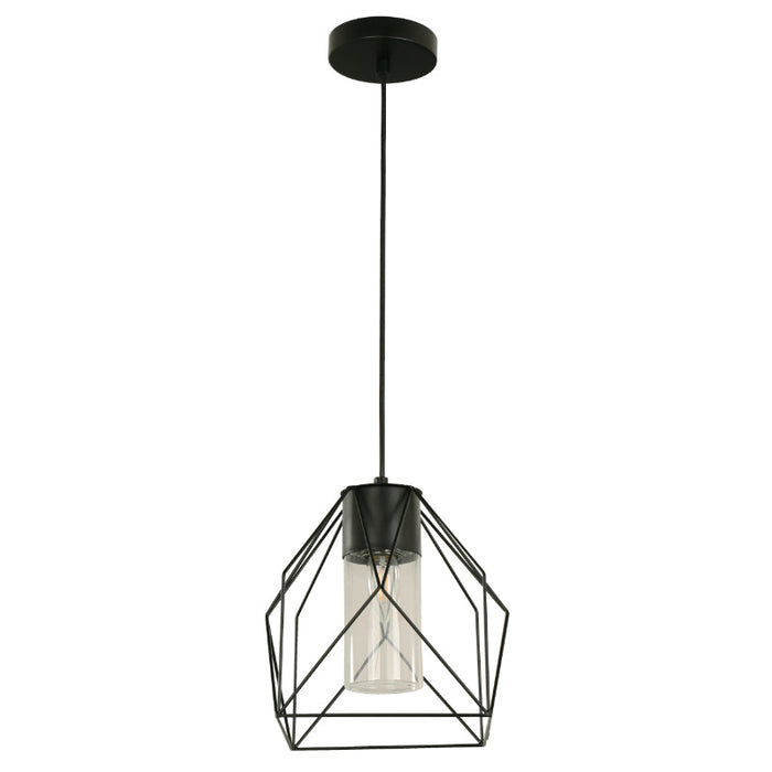 LAMP. EXT. COLGANTE NEGRO 1L E27 10W