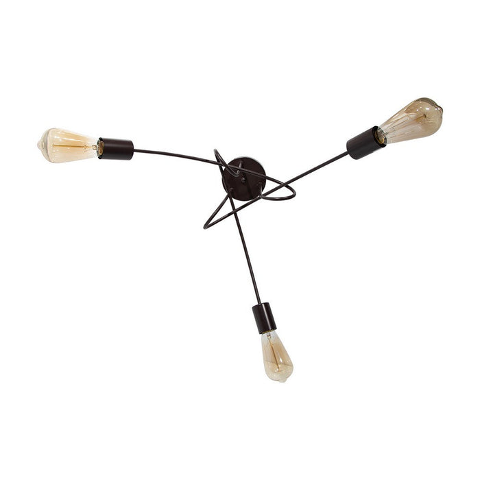 Lámpara de Techo Araña Chocolate Vintage E27 40w 3 Luces