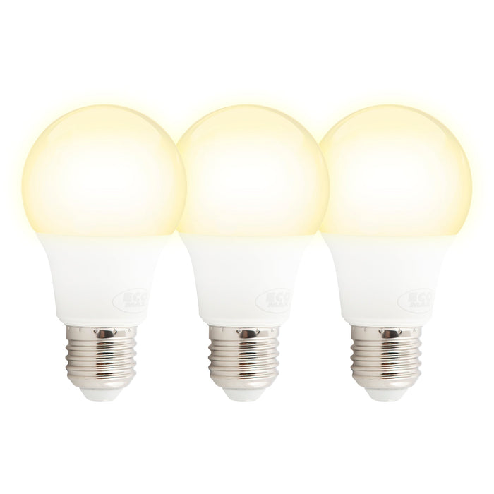 Foco LED Tipo A60 Integrado 8w Luz Amarilla 2700k Socket E27 3 set