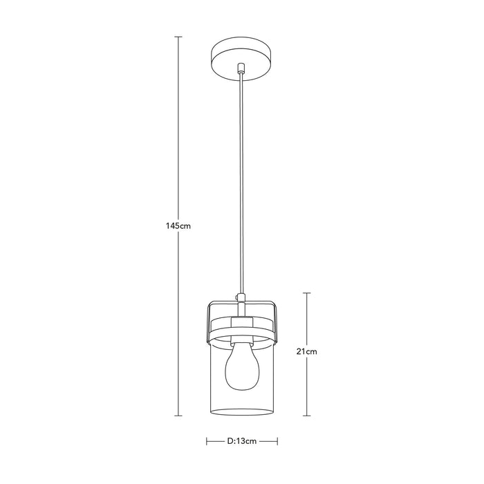 Lámpara Colgante Opulent Lights Negro Bronce E27 60w 1 Luz