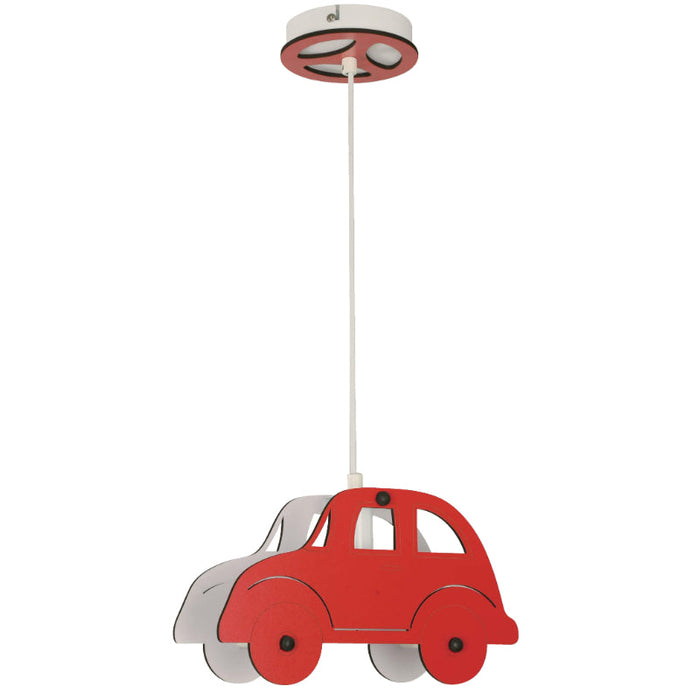LAMP. COLGANTE ROJO 1L E14 40W