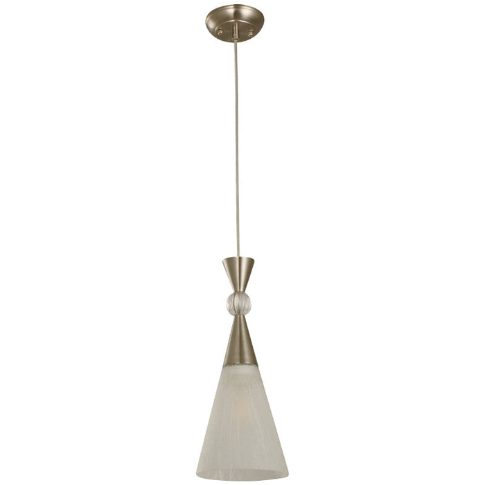 LAMP. COLGANTE NÍQUEL SATINADO 1L E27 60W