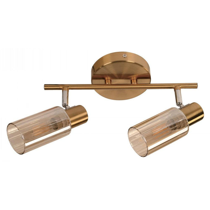 Lámpara Techo Reflectora Bronce Satinado 2L E14 40W