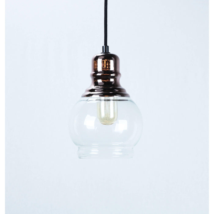 Lámpara Colgante Negro Y Bronce 1L E27 40W