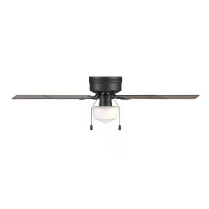Ventilador de techo 52"  Negro Mate Reversible  con cadena de 3 Velocidades