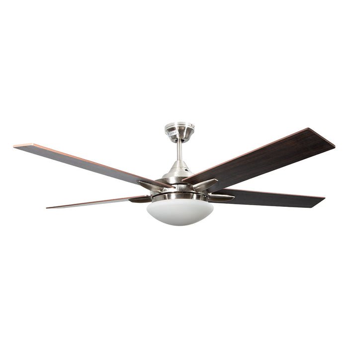 Ventilador de Techo 52" Níquel Satinado 2 luces, 40W, E27