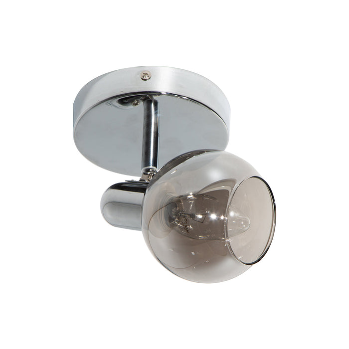Lámpara de Techo / Pared Ahumado Cromo E14 40w 1 Luz
