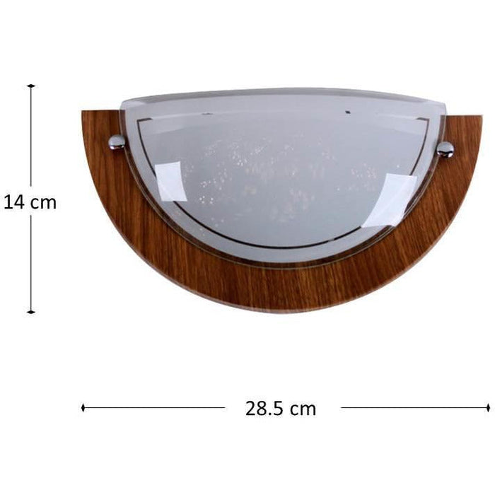 LAMP. PARED MADERA OSCURA 1L E27 60W