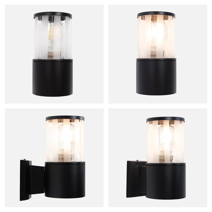 Lámpara para exterior negro 1L E27 60W Berlín