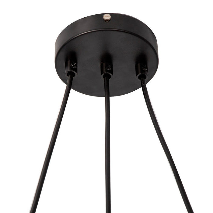 Lámpara Colgante Moderno Negro 40w E27 3 Luces