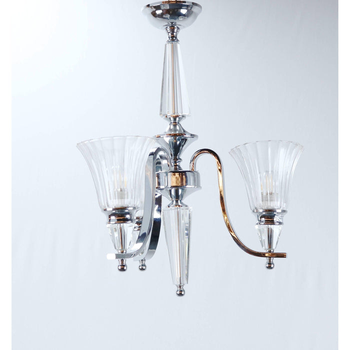 Lámpara Colgante Cromo 3L E27 60W